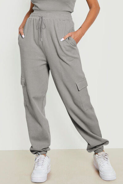 Drawstring Joggers with Pockets