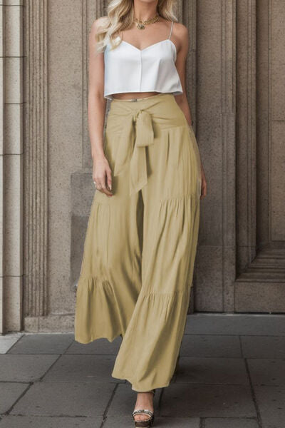 Tied Wide Leg Pants